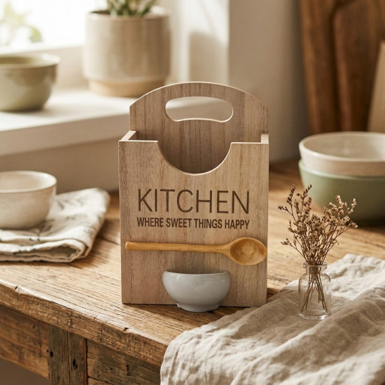 Wooden Utensil Holder